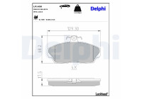 Brake Pad Set, disc brake LP1450 Delphi