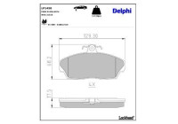Brake Pad Set, disc brake LP1450 Delphi