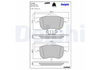 Brake Pad Set, disc brake LP1458 Delphi
