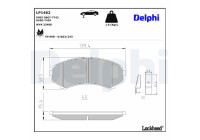 Brake Pad Set, disc brake LP1462 Delphi