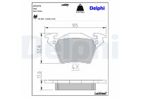 Brake Pad Set, disc brake LP1471 Delphi