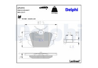 Brake Pad Set, disc brake LP1472 Delphi