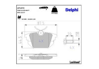 Brake Pad Set, disc brake LP1472 Delphi