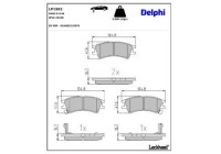 Brake pad set, disc brake LP1502 Delphi