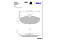 Brake Pad Set, disc brake LP1505 Delphi