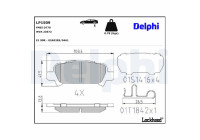 Brake Pad Set, disc brake LP1509 Delphi