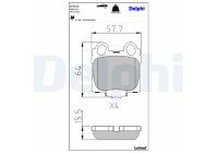 Brake Pad Set, disc brake LP1510 Delphi