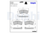 Brake Pad Set, disc brake LP1518 Delphi