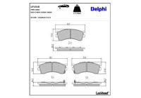 Brake Pad Set, disc brake LP1518 Delphi
