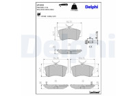 Brake Pad Set, disc brake LP1522 Delphi