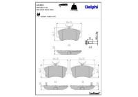 Brake Pad Set, disc brake LP1522 Delphi