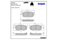 Brake Pad Set, disc brake LP1527 Delphi