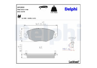 Brake Pad Set, disc brake LP1533 Delphi