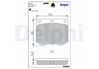 Brake pad set, disc brake LP154 Delphi