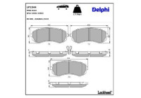 Brake Pad Set, disc brake LP1544 Delphi