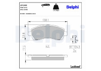 Brake Pad Set, disc brake LP1545 Delphi