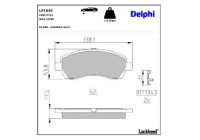 Brake Pad Set, disc brake LP1545 Delphi
