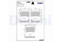 Brake Pad Set, disc brake LP1546 Delphi