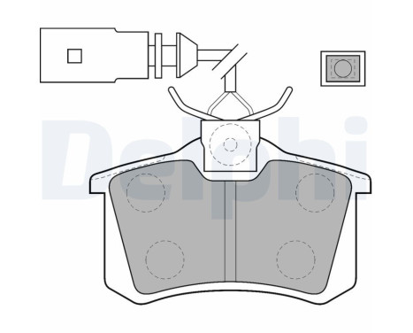 Brake Pad Set, disc brake LP1556 Delphi