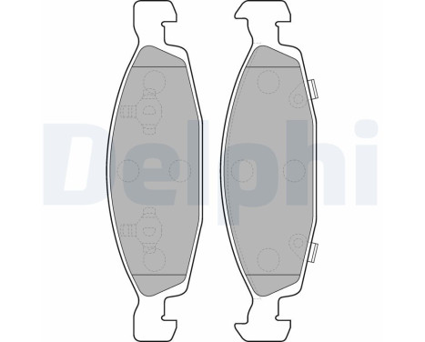 Brake Pad Set, disc brake LP1557 Delphi