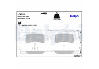 Brake Pad Set, disc brake LP1558 Delphi