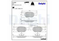 Brake Pad Set, disc brake LP1585 Delphi