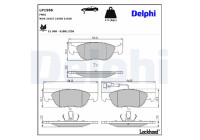 Brake Pad Set, disc brake LP1586 Delphi