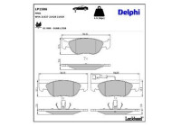 Brake Pad Set, disc brake LP1586 Delphi
