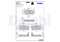 Brake Pad Set, disc brake LP1590 Delphi