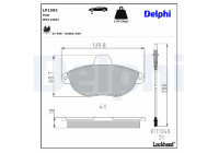 Brake Pad Set, disc brake LP1592 Delphi