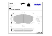 Brake Pad Set, disc brake LP1594 Delphi