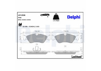 Brake Pad Set, disc brake LP1596 Delphi