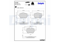 Brake Pad Set, disc brake LP1600 Delphi