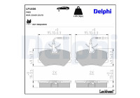Brake Pad Set, disc brake LP1606 Delphi
