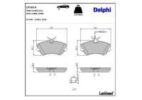 Brake Pad Set, disc brake LP1614 Delphi