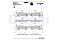 Brake Pad Set, disc brake LP1615 Delphi