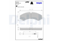 Brake Pad Set, disc brake LP1616 Delphi