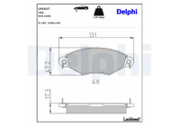 Brake pad set, disc brake LP1617 Delphi