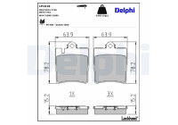 Brake Pad Set, disc brake LP1618 Delphi