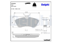 Brake Pad Set, disc brake LP1624 Delphi