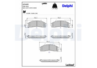 Brake Pad Set, disc brake LP1625 Delphi