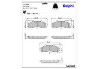 Brake Pad Set, disc brake LP1625 Delphi