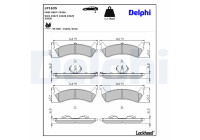 Brake Pad Set, disc brake LP1635 Delphi