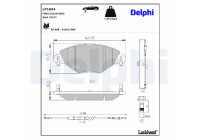 Brake Pad Set, disc brake LP1654 Delphi
