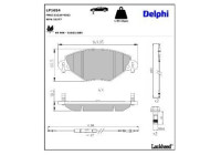 Brake Pad Set, disc brake LP1654 Delphi