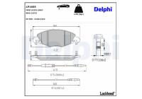 Brake Pad Set, disc brake LP1655 Delphi