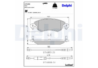 Brake Pad Set, disc brake LP1656 Delphi