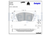 Brake Pad Set, disc brake LP1663 Delphi