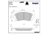 Brake Pad Set, disc brake LP1663 Delphi