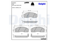 Brake Pad Set, disc brake LP1671 Delphi